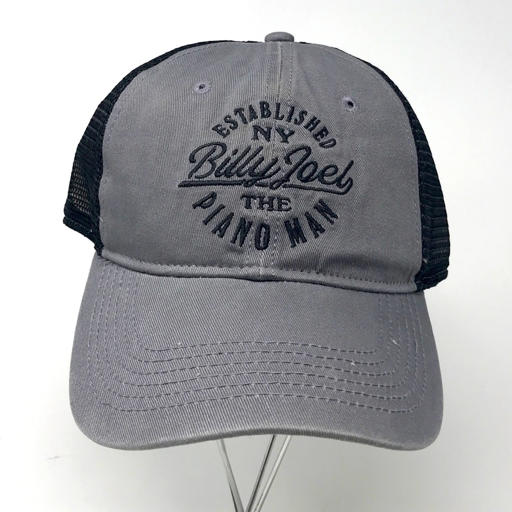 Billy Joel The Piano Man Snapback Mesh Hat, Unisex Size Adjustable - Grey/Black